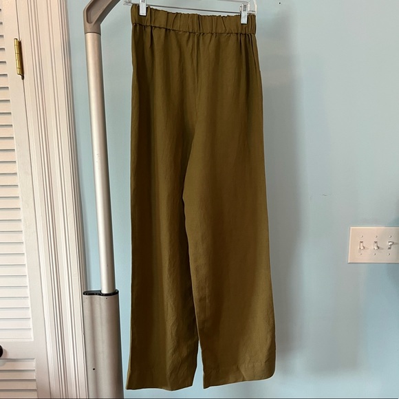 NWT - Madewell Linen-Blend Pull-On High-Rise Wide-Leg Pants - Size XS - Picture 8 of 11